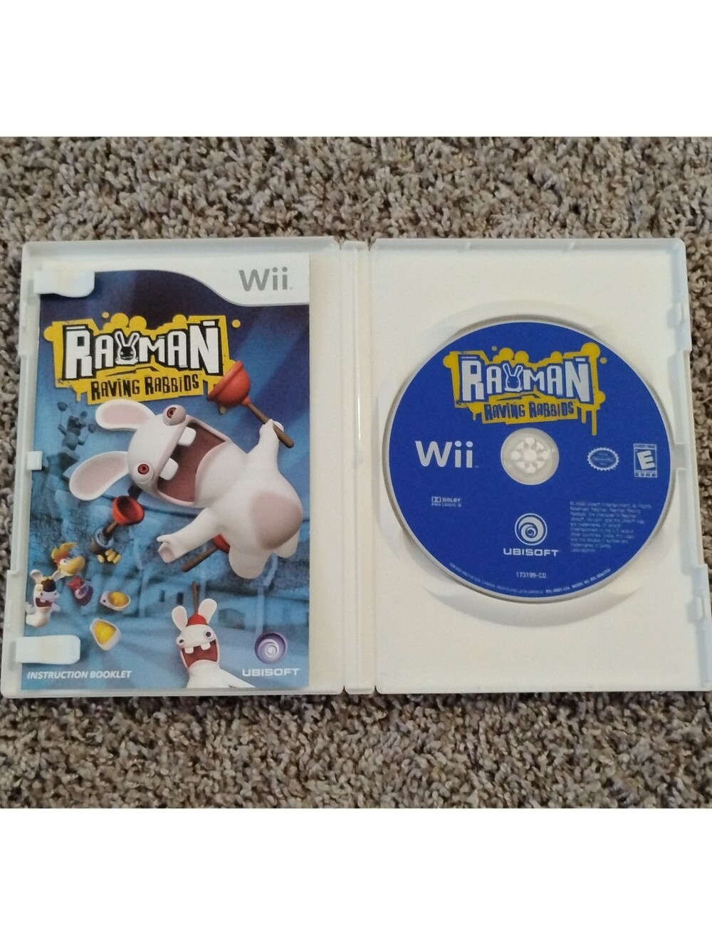 Rayman Raving Rabbids (Nintendo Wii) - Complete in Box (CIB) w/ Manual - Picture 2 of 3